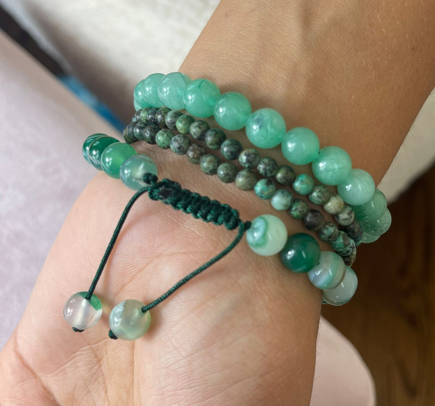 Mint Sea Bliss Beaded Bracelet