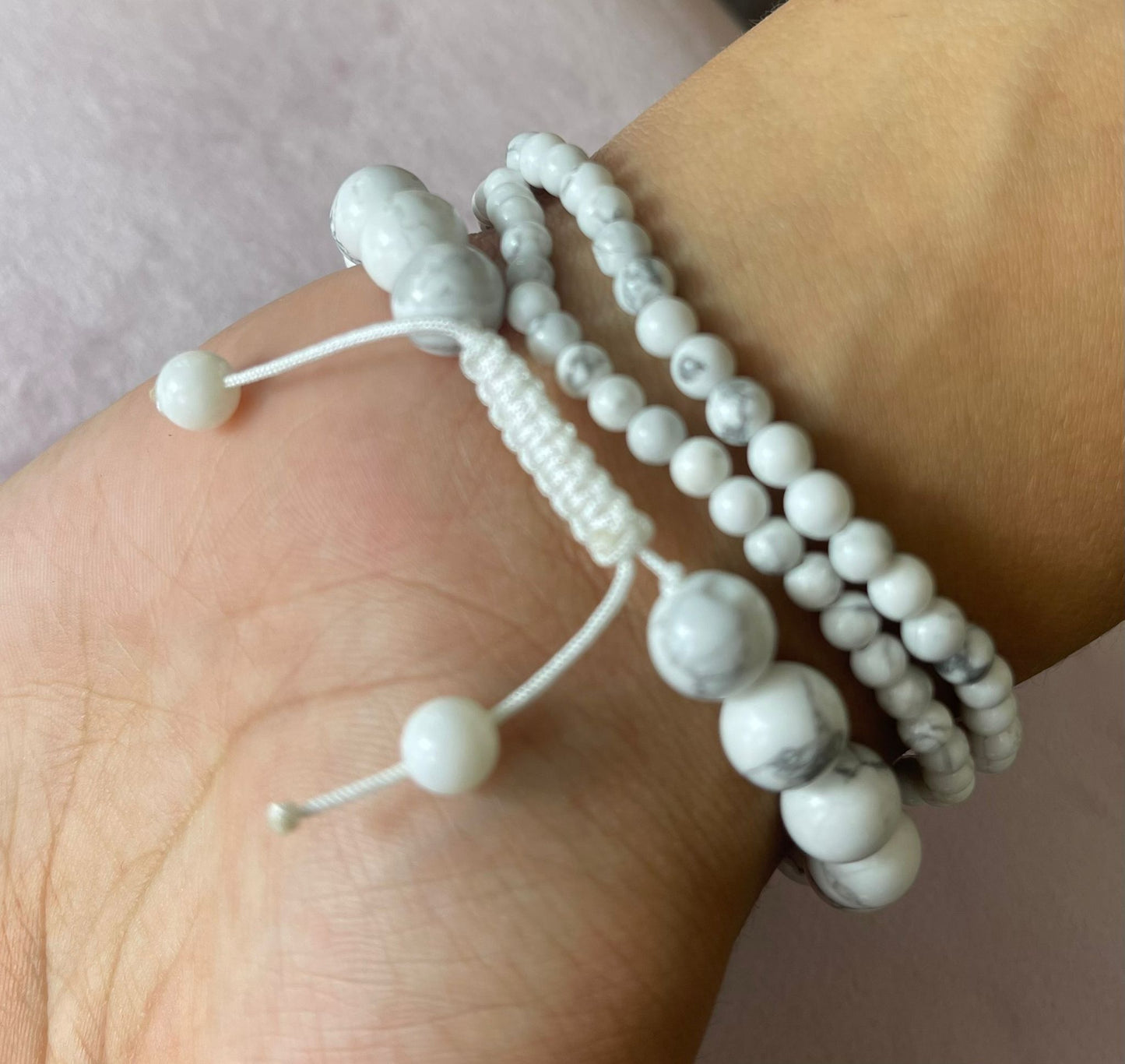 White Sea Bliss Beaded Bracelet