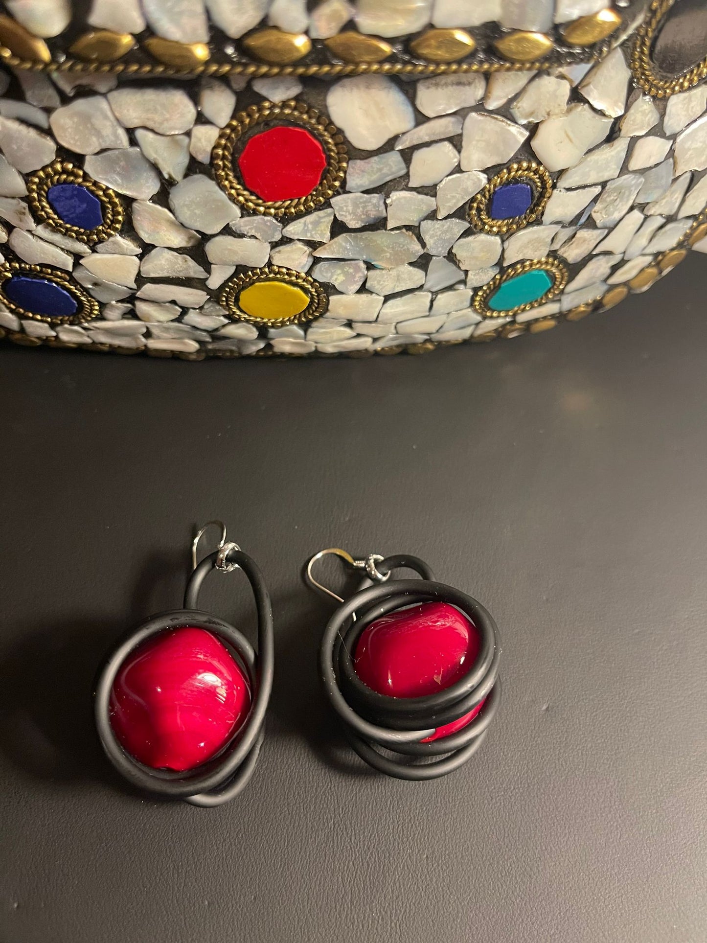 Red Murano Earrings