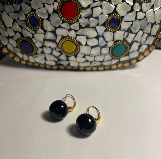 Black Murano Earrings